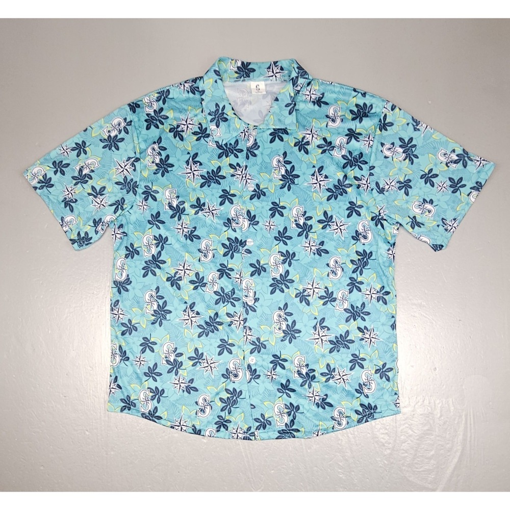 2025 Aloha Shirt Seattle Mariners Button Up Shirt Mens XL MLB Stadium Giveaway